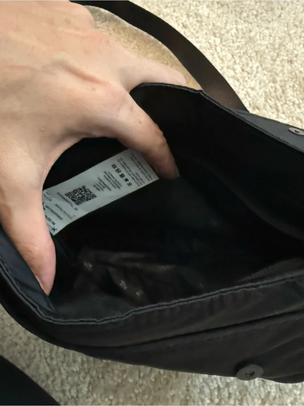 Puma Black Messenger Crossbody Bag with Adjustable Strap